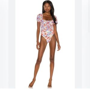 L*Space Marilyn Floral Print One Piece Swimsuit